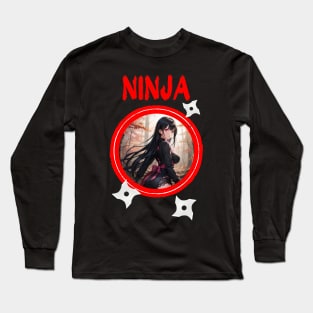 Ninja Target Love Cute Anime Girl Long Sleeve T-Shirt